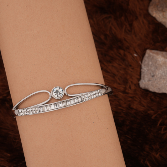 Silver-Tone Linear Crystal Bracelet