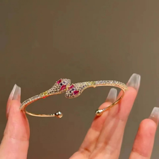 Crystal Bow Accent Open Cuff Bracelet