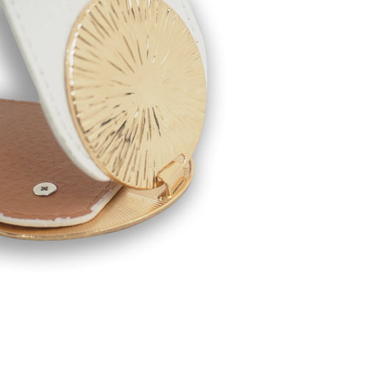 Belts Fashion High Elasticity Double Loop Elastic Belt Metal Round Piece Buckle Waist Strap Skinny Coat Dress Decor Waistband