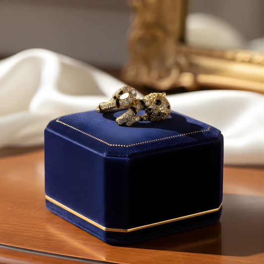 Gold-Tone Serpent Statement Ring