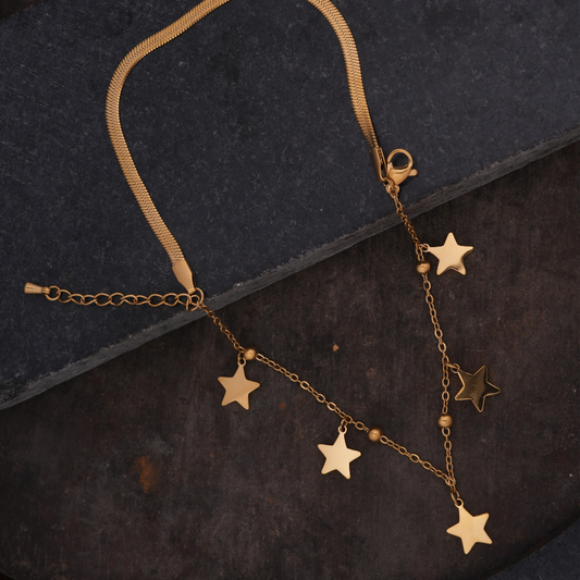 Gold-Tone Star Dangle Bracelet