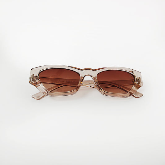 Nude Geometric Shape Sunglasses for Women
