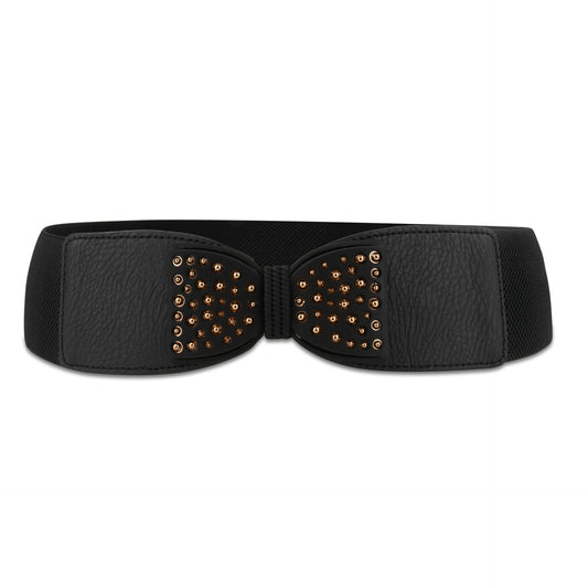Stylish Fabric Elastic Waist Belt with Bow Design for Women: Versatile Belt for Dresses and Sarees