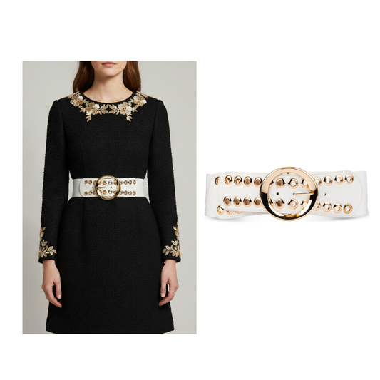 Women Casual White Belt