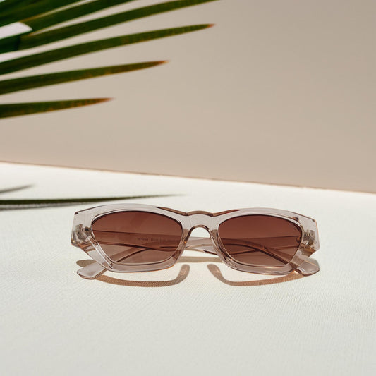 Nude Geometric Shape Sunglasses for Women