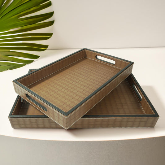 leather tray