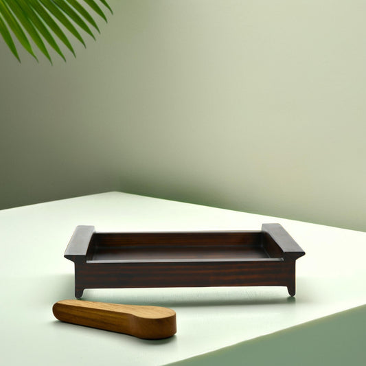 Classic Wooden Footed Trays – Ideal for Serving & Styling – Set of 2