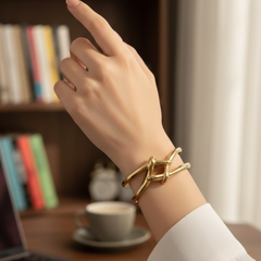 Interlocked Knot Cuff Bracelet