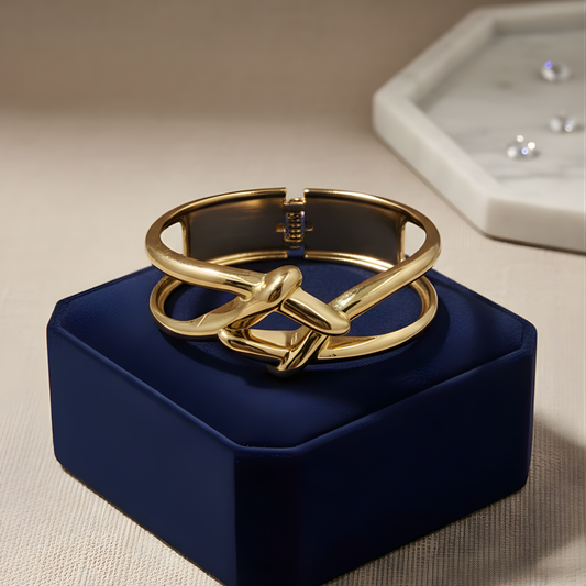 Interlocked Knot Cuff Bracelet