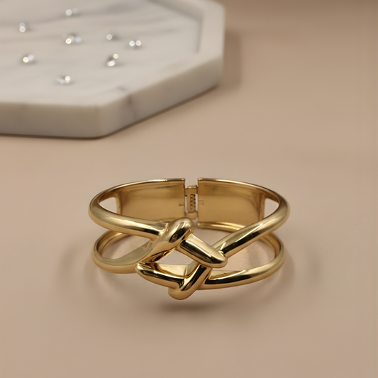 Interlocked Knot Cuff Bracelet