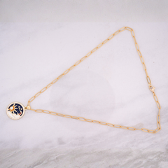 Gold-Tone Celestial Medallion Pendant Necklace