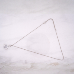 Silver-Tone Pavé Saturn Planet Necklace