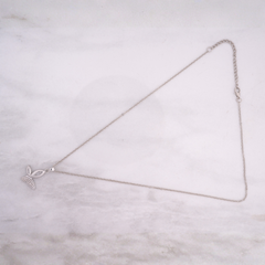 Silver-Tone Pavé Butterfly Pendant Necklace