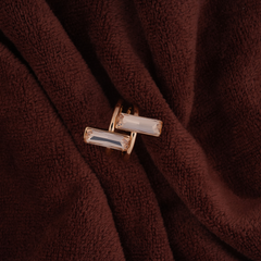 Modern Gold-Tone Double Baguette Statement Ring