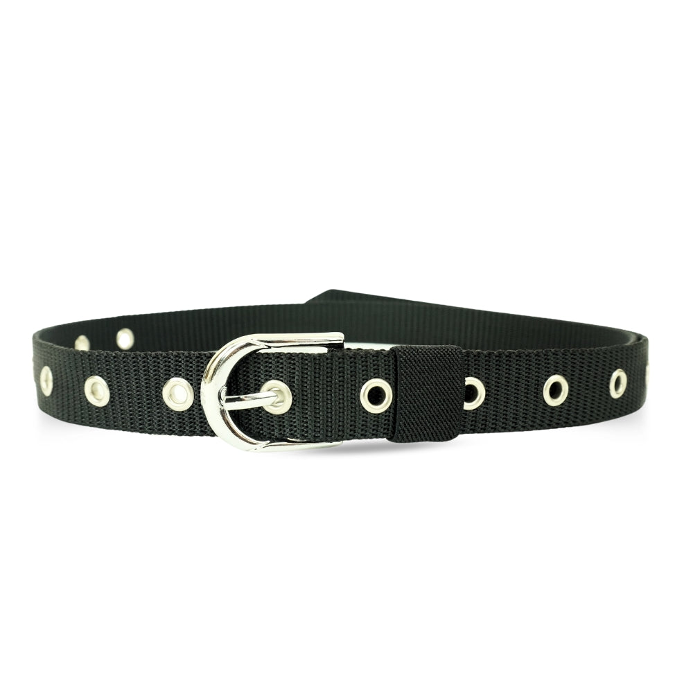 Black Elastic Braided Stretch Belt