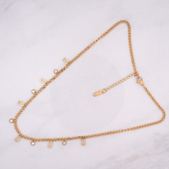 Modern Geometric Dangle Charm Necklace