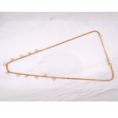 Gold-Tone Heart and Crystal Dangle Charm Necklace
