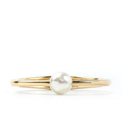 Pearl Drop Gold-Tone Oval Bracelet