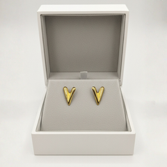 Minimalist V-Design Stud Earrings (Gold Tone)
