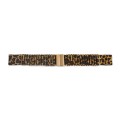 Leopard Print Waist Belt with Chain Links