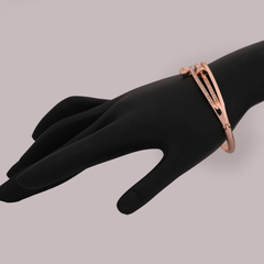 Rose Gold-Tone Nail-Inspired Cuff Bracelet
