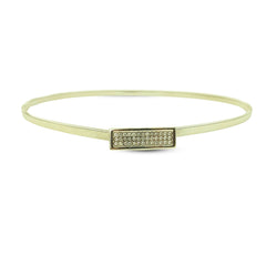 Silver Rhinestone Stretch Belt