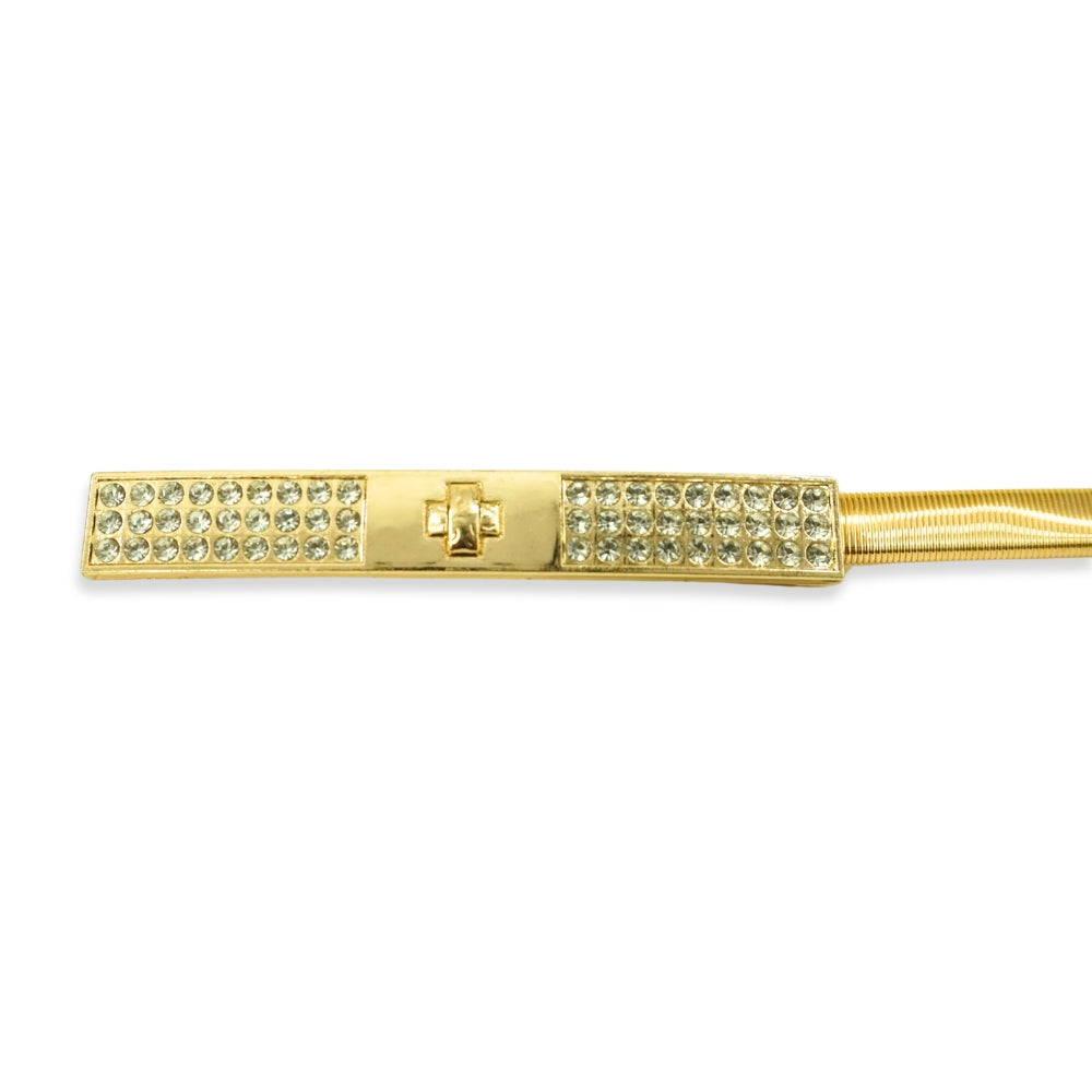 Gold-Toned Rhinestone Waist Belt