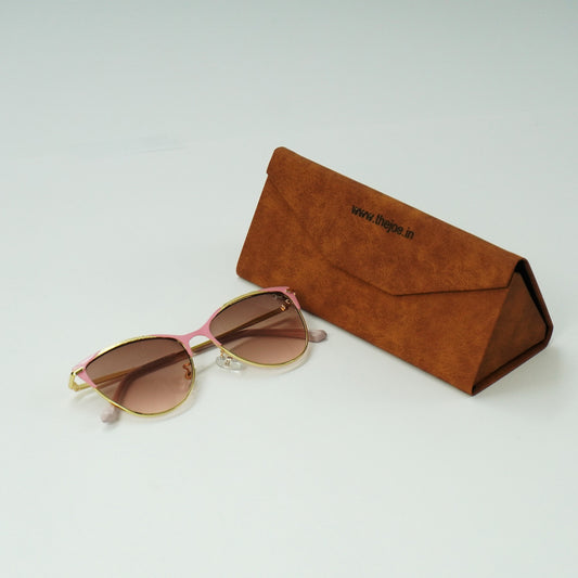 Golden Metal Cat Eye Women Sunglasses