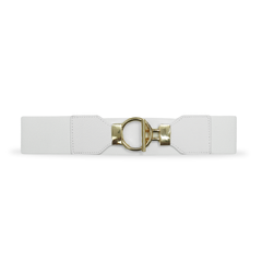 Versatile Elastic White Waist Belt for Women