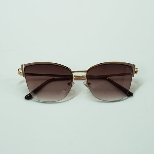 Gradient Cat Eye Women's Sunglasses  Chocolate Color Lens