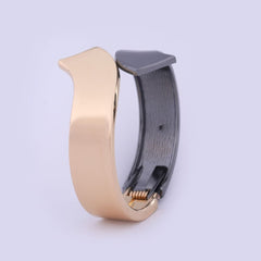 Stylish Dual-Tone Wide Cuff Bracelet for Women – Golden & Black