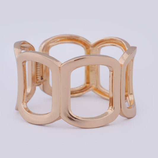 Elegant Golden Geometric Statement Bracelet