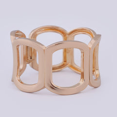 Elegant Golden Geometric Statement Bracelet