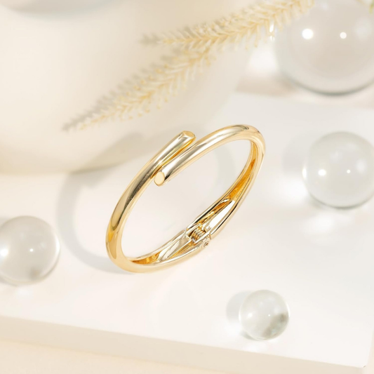 Modern Overlap Bangle Bracelet