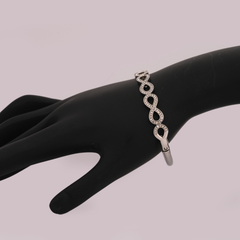 Silver-Tone Infinity Motif Bangle