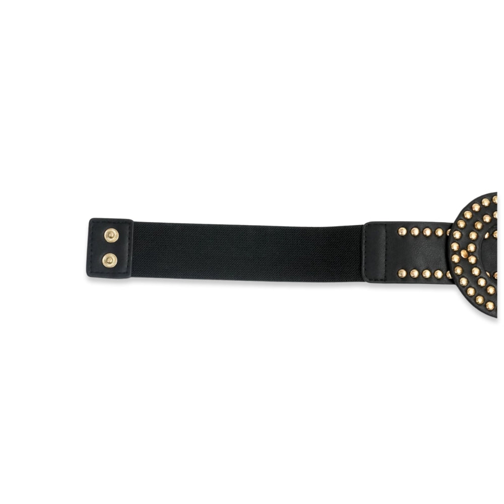 Interlocking Circle Studded Waist Belt