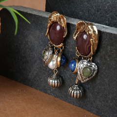Vintage-Inspired Statement Cluster Drop Earrings