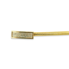 Gold-Toned Rhinestone Stretch Belt