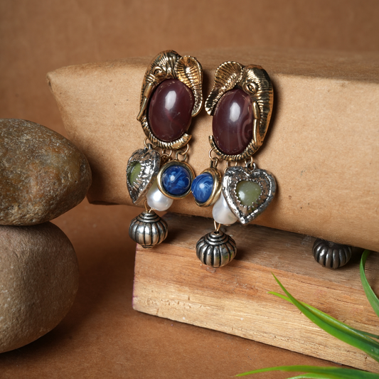 Vintage-Inspired Statement Cluster Drop Earrings