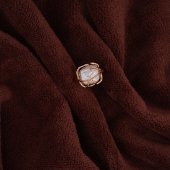 Gold-Tone Organic Cage Pearl Statement Ring