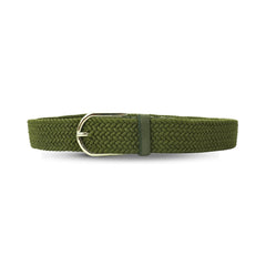 Classic Woven Stretchable Green Belt