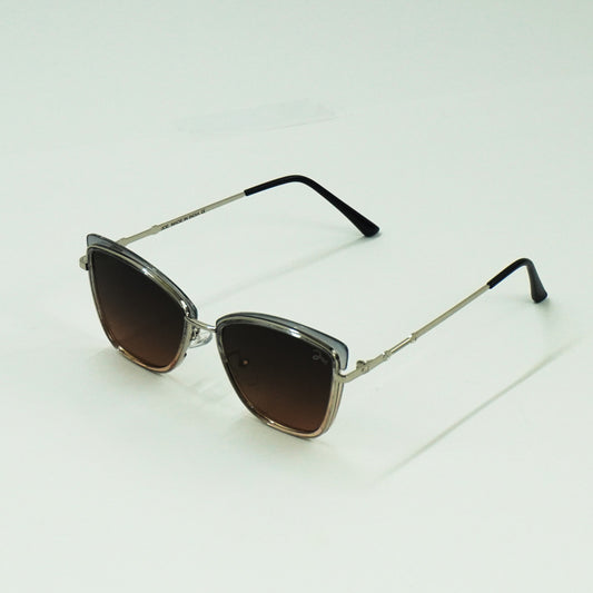Cat-eye Golden,Brown Gradient Sunglasses for Women