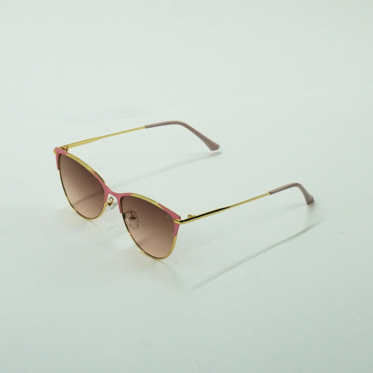 Golden Metal Cat Eye Women Sunglasses