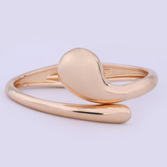 Chic Modern Sculptural Rose Gold-Tone Bypass Cuff Bracelet