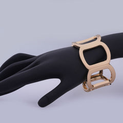 Elegant Golden Geometric Statement Bracelet