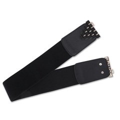 Girls Bold Black & Gold Corset Belt