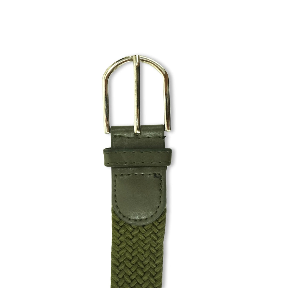 Classic Woven Stretchable Green Belt