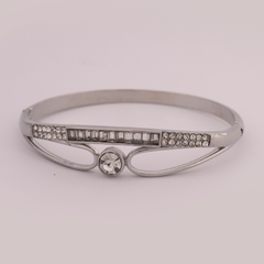 Silver-Tone Linear Crystal Bracelet