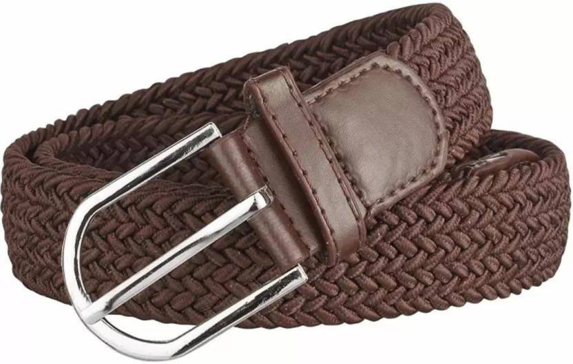 Stretchable Woven Fabric belt for Men & Women, Fits on upto 40 inches waist size, Hole free design