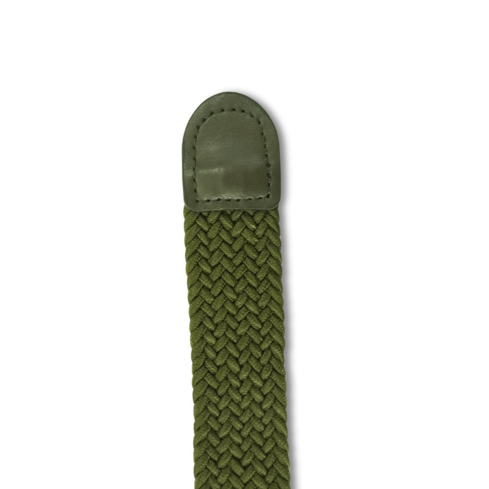 Classic Woven Stretchable Green Belt